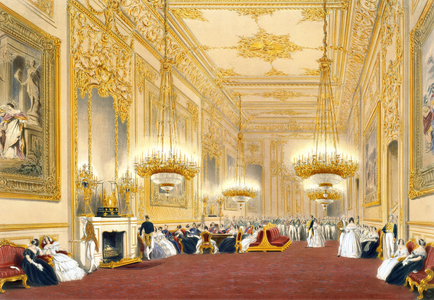 The Grand Reception Room - State Entertainment for His Majesty King Louis-Philippe, 1838 (chromolitho)