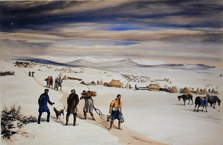 The Camp of the Second Division, plate from 'The Seat of War in the East', published by Colnaghi and Co., 1856 (colour litho)