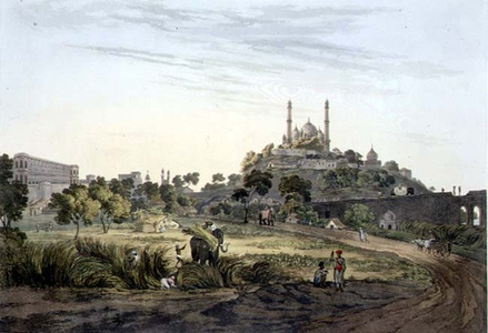 A View at Lucknow, plate VII, engraved by Daniel Havell (1785-1826) 1809 (engraving)