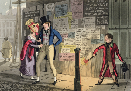 Intemperance, plate 5 from 'The Necessary Qualifications of a Man of Fashion', published 1823 (hand coloured aquatint)