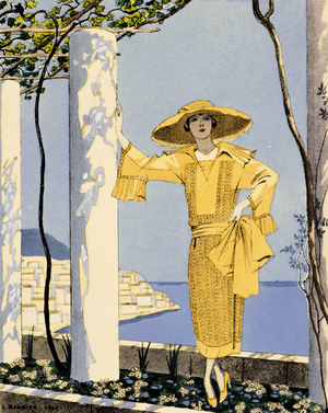 Amalfi, 1922 (pochoir print)