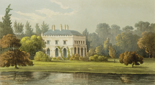 Elvills, Englefield Green, from Ackermann's 'Repository of Arts', 1827 (colour litho)