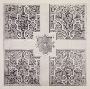 Parterre designs from 'The Gardens of Wilton', published c.1645 (engraving)