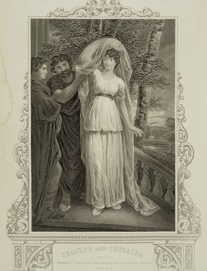 Illustration from 'Troilus and Cressida', Act III, Scene 2, by William Shakespeare (1564-1616) (engraving)