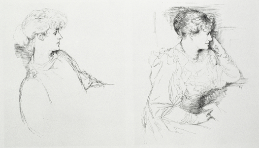 The Duchess of Rutland (1856-1937) (left), and Dame Ellen Terry (1848-1928) (right) (litho)