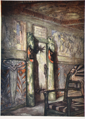 Room by Munthe at Holmencollen, 1905 (colour litho)