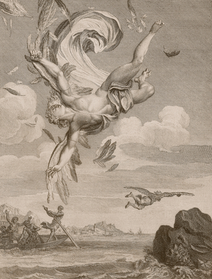 The Fall of Icarus, 1731 (engraving)