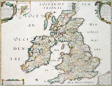 Map of Britain and Ireland, published Paris 1640 (engraving)
