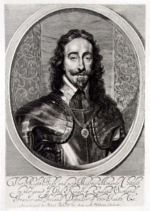 Portrait of Charles I (1600-49) engraved by William Faithorne (1616-91) 1658 (engraving)