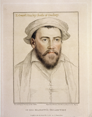Edward Stanley Earle of Darby (1508-1572) engraved by Francesco Bartolozzi (1727-1815) 1793 (engraving)