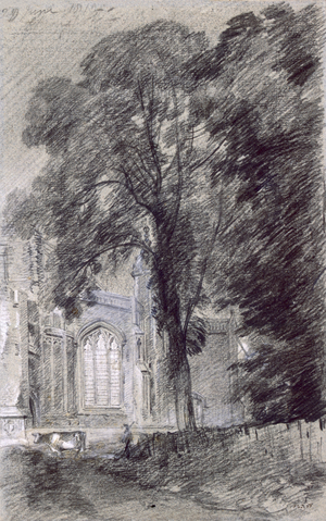 East Bergholt Church - West End (graphite on paper)