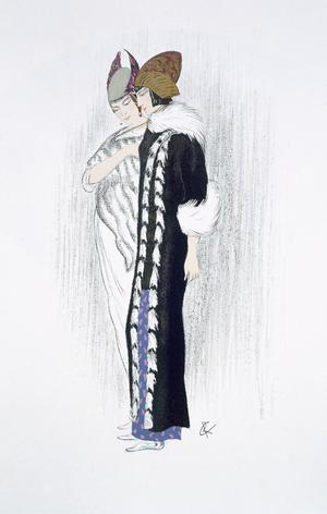 Design for a long coat (colour litho)