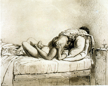 Couple Having Sex, plate 27 from 'Liebe' ('Love') pub.1901 (heliogravure)
