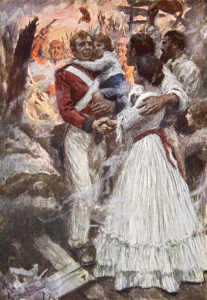 The bravery of Lt. Havelock (colour litho)