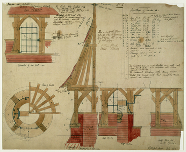 Plans for the Red House, Bexley Heath (pen and ink and w/c on paper)