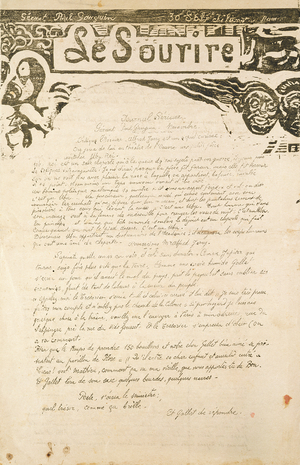 Titlepage of 'Le Sourire', c.1899-1900 (woodcut)