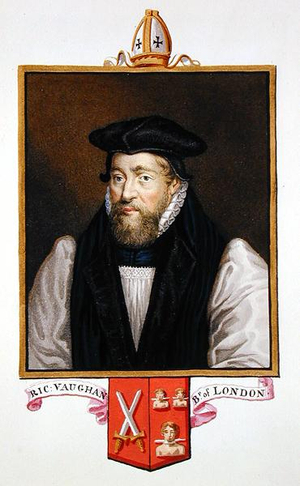 Portrait of Richard Vaughan (c.1550-1607) Bishop of London from 'Memoirs of the Court of Queen Elizabeth', published in 1825 (w/c and gouache on paper)