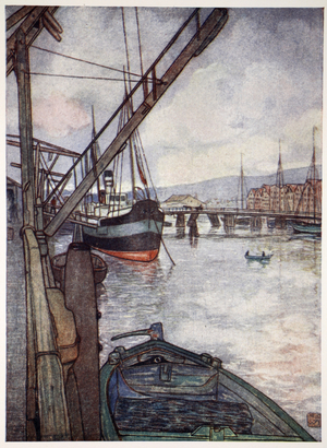Trondhjem, 1905 (colour litho)