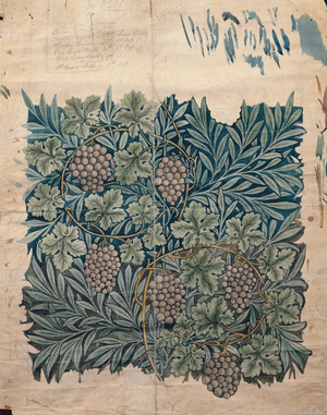 Design for 'Vine' wallpaper, c.1872 (w/c on paper)