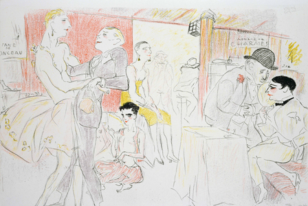 Parisian Nightclub, c.1920s (colour litho)