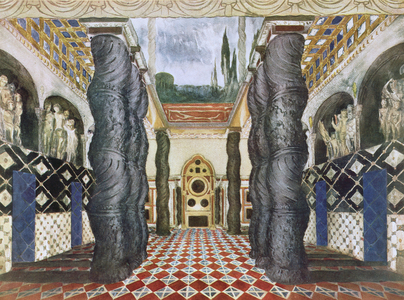 Scenery Design for the Imperial Palace, from The Martyr of St. Sebastian, c.1911-22 (colour litho)