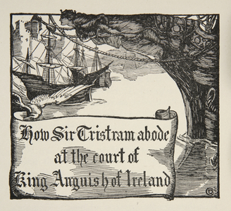 How Tristram abode at the court of King Anguish of Ireland, illustration from 'Stories of King Arthur and the Round Table' by Beatrice Clay, 1st Edition, 1905 (litho)