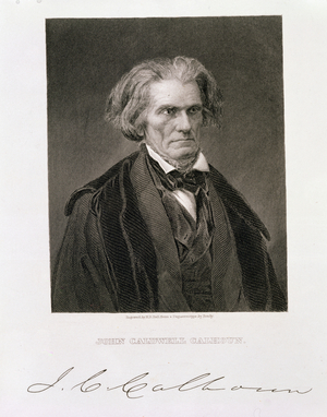 John Caldwell Calhoun, engraved by Henry Bryan Hall (1808-84) after a daguerreotype (engraving)