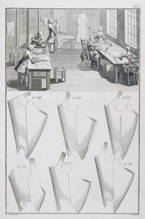 Tailor, from the 'Encyclopedie des Sciences et Metiers' by Denis Diderot (1713-84) published c.1770 (engraving)