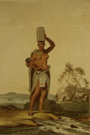 An African Woman, plate 17 from 'A Voyage to Cochinchina' by John Barrow (1764-1848) engraved by Thomas Medland (1755-1823) 1806 (aquatint)