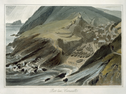 Port Looe, Cornwall, from 'A Voyage Around Great Britain Undertaken between the Years 1814 and 1825' (aquatint)