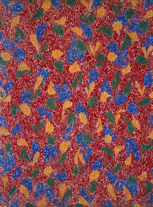 Marbled endpaper, 1950s (paper)
