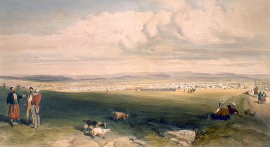 Camp of the Light Division, plate from 'The Seat of War in the East', pub. by Paul & Dominic Colnaghi & Co., 1856 (litho)