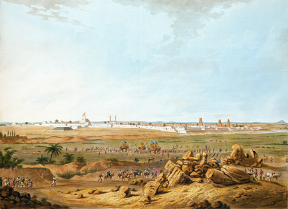 East View of Seringapatam on 15th May 1791, illustration from 'Twelve Views of Mysore, the Country of Tippoo Sultan' engraved and coloured by J.W. Edy, published 1804 (coloured aquatint)