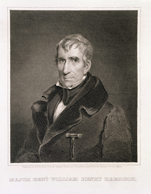 Major General William Henry Harrison, engraved by Richard W. Dodson (1812-67) (engraving)