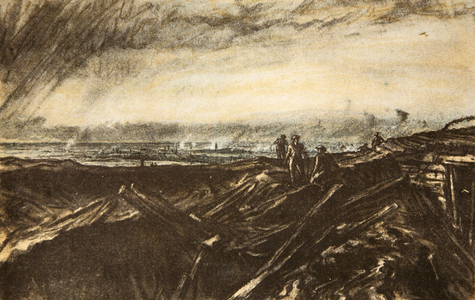 Distant Lens, from Notre Dame de Lorette, illustration from 'The Western Front', pub. by Country Life Ltd, 1917 (litho)