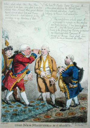 The New Minister or As it Should Be, published February 1806 (coloured engraving)