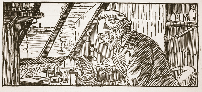 French Scientist (litho)