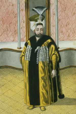 Mustapha IV (1779-1808) Sultan 1807-8, from 'A Series of Portraits of the Emperors of Turkey', 1808 (w/c)