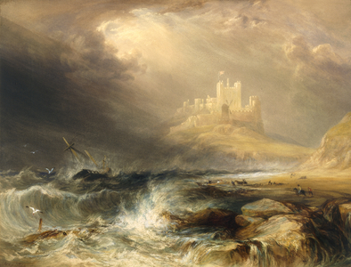Bamborough Castle (oil on canvas)