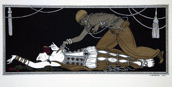 Scheherazade, from the series 'Designs on the dances of Vaslav Nijinsky' (1889-1950). Georges Barbier (1882-1932), Pochoir Print