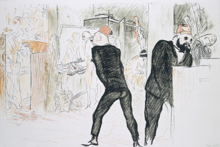 Club in the Arab Quarter, Paris, c.1920s (colour litho)