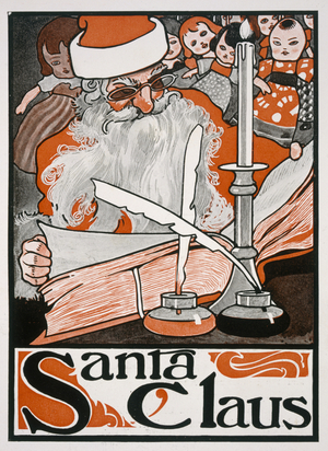 Santa Claus (colour litho)