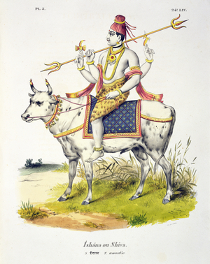 Ishana or Shiva, engraved by C. de Motte (1785-1836) (colour litho)