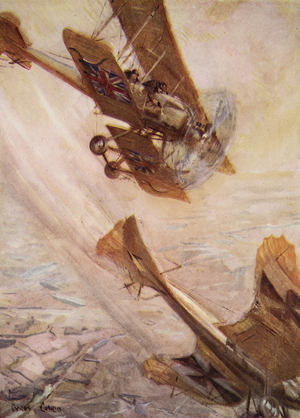 Illustration from 'Told in the Huts: The YMCA Gift Book', published 1916 (colour litho)