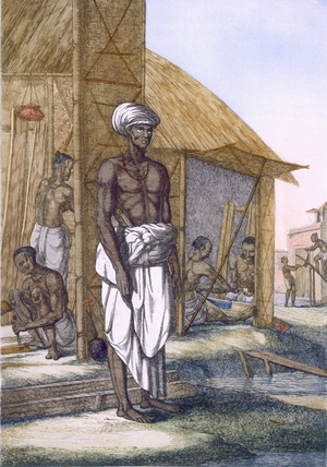 Carpenter, from 'The Hindus, or the Description of their Manners, Costumes and Ceremonies', c.1808-12 (coloured etching)