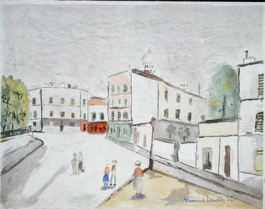 Paris Street Scene, from 'Maurice Utrillo V', published Paris 1956 (colour litho)