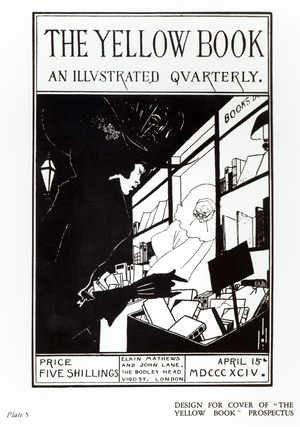 Front cover of the prospectus for 'The Yellow Book', 1894 (litho) (b/w photo)