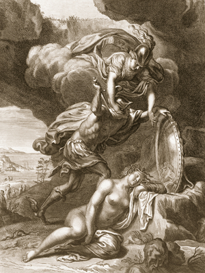 Perseus Cuts Off Medusa's Head, 1731 (engraving)