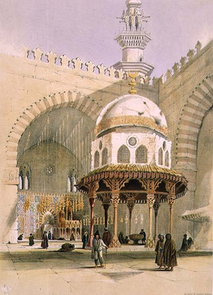 The Mosque of Sultan Hassan, Cairo, pub. 1846 (litho)