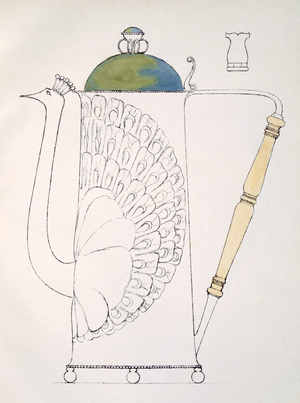 Designs from 'Modern English Silverwork', 1909 (colour litho)